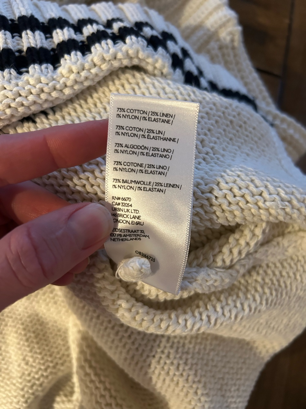 Anthropologie Maeve Catch of the Day Viral Linen Preppy Sweater M - Picture 10 of 15